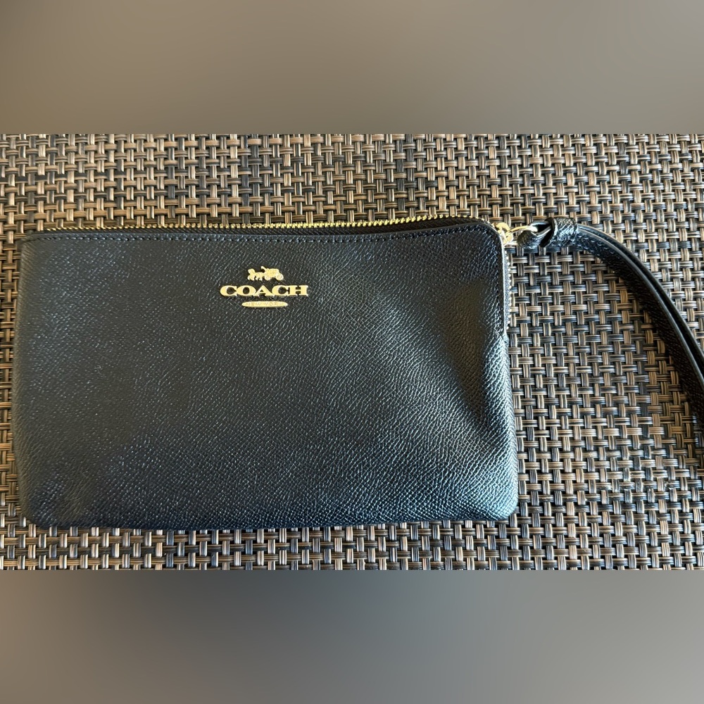 Coach Black Wristlet Clutch
